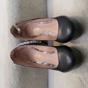 Black Ankle Strap Wedges